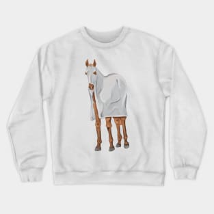 Halloween Chestnut Foal in Ghost Sheet Crewneck Sweatshirt